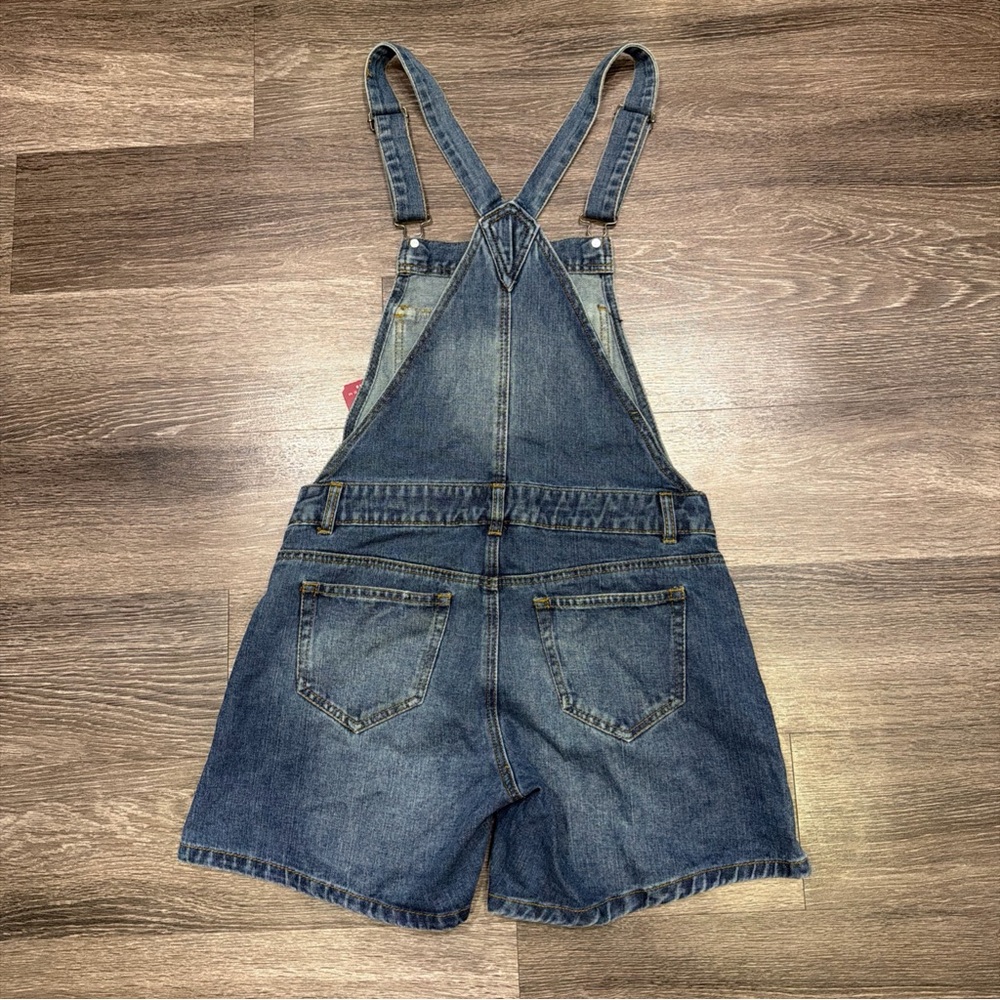 Boom Boom Jeans Overalls Shortalls Blue Denim Women’s Small NWT - Picture 2 of 5